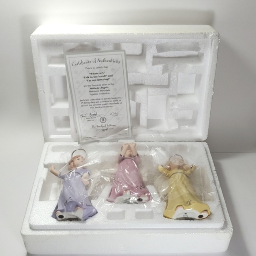 "Atttitude Angels" Porcelain Figurines - Picture 15 of 16